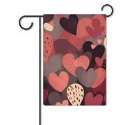 Bandiere a forma di cuore di diverse dimensioni 30,5 x 45,7 cm in poliestere su entrambi i lati bandiere da giardino bandiere di benvenuto banner decorazione esterna per cortile portico prato