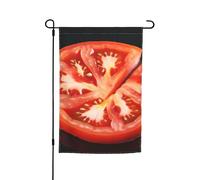 Bandiere a forma di fetta di pomodoro per esterni, 30,5 x 45,7 cm, stampa su entrambi i lati, bandiera da giardino per esterni, bandiera per vacanze con occhielli, bandiera per casa e cortile, per