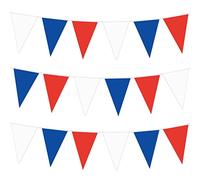 Bandiere a forma di Union Jack 36 m, colore rosso, blu, bianco, triangolo, per interni ed esterni, per feste nazionali, feste reali, feste sportive, compleanni, matrimoni, decorazioni