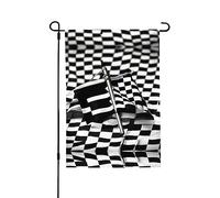 Bandiere a scacchi bandiere da gara bandiere da giardino su entrambi i lati, bandiera all'aperto 71,1 x 101,6 cm bandiere per ornamenti da prato
