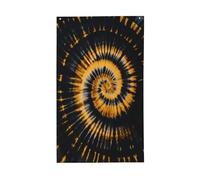 Bandiere a spirale nere dorate per la casa da cortile, 0,9 x 1,5 m, striscione di auguri con occhielli per interni ed esterni, decorazioni per la casa