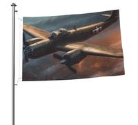 Bandiere aeronautiche della guerra mondiale per esterni, 6 x 0,9 m, bandiera stagionale da giardino con occhielli bandiera esterna per decorazioni per la casa sfondo fotografico
