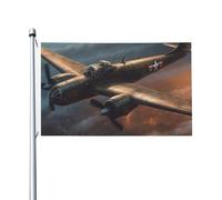 Bandiere aeronautiche della guerra mondiale per esterni, 9 x 1,5 m, bandiera stagionale da giardino con occhielli bandiera esterna per decorazioni per la casa sfondo fotografico
