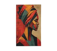 Bandiere africane in stile cubista per la casa, 0,9 x 1,5 m, striscione di auguri con occhielli per interni ed esterni, decorazioni per la casa