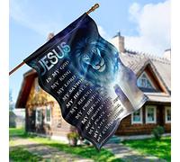 Bandiere All'Aperto Bandiera Da Cortile Vintage Bandiere Pirati Decorazione Per Patio Giardino Cortile Leone Gesù È Il Mio Dio, Il Mio Re, Il Mio Signore, Il Mio Salvatore, Il Mio Guaritore M