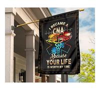 Bandiere All'Aperto Bandiera Da Giardino Deluxe Bandiere Pirati Decorazione Per Esterni Patio Cortile Caduceo Con Battito Cardiaco Sono Diventato Un Cna Perché La Tua Vita Vale Il Mio Tempo S