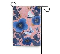 Bandiere all'aperto della farfalla del fiore blu banner all'aperto per la decorazione esterna 28x40 double sided