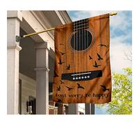 Bandiere All'Aperto Divertente Bandiera Da Giardino Vintage Bandiera Da Cortile Decorazione Per Cortile Esterni Fattoria Chitarra Acustica Con Sagoma Di Albatro In Volo S