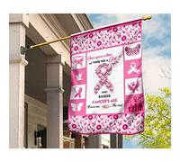 Bandiere All'Aperto Doppio Lato Bandiera Da Cortile Divertente Bandiera Da Giardino Decorazione Per Cortile Patio Fattoria Consapevolezza Del Cancro Al Seno Il Nastro Rosa C'Era Una Volta S