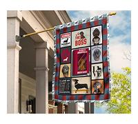 Bandiere All'Aperto Durevole Bandiera Da Giardino Multicolore Bandiere Pirati Decorazione Per Cortile Patio Interni Carino Cane Bassotto, Amo Il Mio Bassotto, Il Capo S