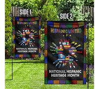 Bandiere All'Aperto Multicolore Bandiera Da Giardino Durevole Bandiere Pirati Decorazione Per Patio Giardino Camera Da Letto Mano Colorata Patrimonio Ispanico Nazioni Unite Ispaniche S