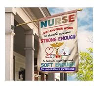 Bandiere All'Aperto Vintage Bandiera Da Giardino Durevole Bandiere Pirati Simbolo Medico Dell'Infermiera, Caduceo, Stetoscopio, Parola Per Descrivere Una Persona M