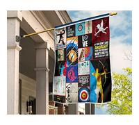 Bandiere All'Aperto Vintage Bandiere Pirati Deluxe Bandiera Da Giardino Decorazione Per Giardino Esterni Tiro Con L'Arco Amore Tiro Vita Regalo Mangia Dormi Tiro Con L'Arco Ripeti S