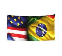 Bandiere americane e brasiliane stampa per interni ed esterni festivi festivi festeggiamenti Halloween evento sfondo decorazione