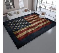 Bandiere americane in difficoltà Tappeto, Multicolore Tappeto in morbida flanella, antiscivolo e lavabile, per soggiorno, camera da letto e cameretta dei bambini 140 x 200 cm