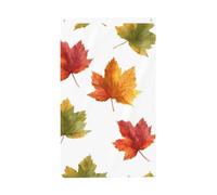 Bandiere arancioni e bianche a forma di zucca, 0,9 x 1,5 m, foglie d'acero autunnali, bandiera da giardino a doppia faccia per casa, cortile, esterno, interno, festa decorativa