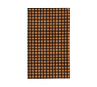 Bandiere arancioni e nere a quadri per la casa, 0,9 x 1,5 m, striscione di auguri con occhielli per interni ed esterni, decorazioni per la casa