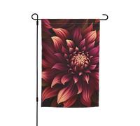 Bandiere artistiche con fiori rossi vino per esterni, 30,5 x 45,7 cm, stampa su entrambi i lati, bandiere da giardino per esterni, bandiera per vacanze con occhielli, bandiera per casa, cortile, per