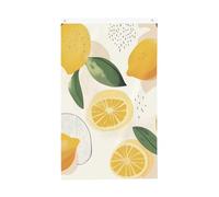 Bandiere astratte con limone, 0,9 x 1,5 m, bandiera estiva da giardino a doppia faccia per casa cortile esterno interno festa decorativa