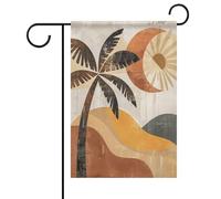 Bandiere astratte da giardino con palme primaverili e estive, 30 x 45 cm, double face, per esterni, bandiere stagionali per esterni, per patio, cortile, terrazza, veranda, giardino, terrazza, balcone