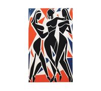 Bandiere astratte da giardino con tre attraenti donne danzanti, striscioni di auguri stagionali da 3x5 piedi con occhielli, decorazioni per interni ed esterni, per feste e casa.