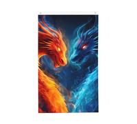 Bandiere astratte del drago di fuoco 3x5 FT Galaxy lungo giardino bandiera banner doppio lato per casa cortile esterno interno festa decorativa