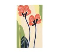 Bandiere astratte floreali con fiori estetici per la casa del cortile, 0,9 x 1,5 m, striscione di auguri con occhielli per interni ed esterni, decorazioni per la casa