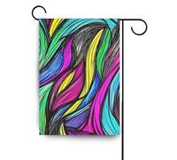 Bandiere astratte irregolari al neon colorate di banner di Pasqua del giardino per la decorazione del cortile 28x40 double sided