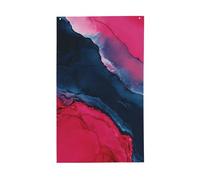 Bandiere astratte rosse e nere Mable moderne per casa da cortile, 0,9 x 1,5 m, striscione di auguri con occhielli per interni ed esterni, decorazioni per la casa