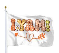 Bandiere autunnali del Ringraziamento con scritta in inglese "She's My Sweet Potato I Yam" per esterni 3x5