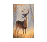 Bandiere autunnali della foresta dei cervi per la casa, 0,9 x 1,5 m, striscione di auguri con occhielli per interni ed esterni, decorazioni per la casa