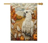 Bandiere autunnali per la casa degli uccelli, 71,1 x 101,6 cm, double face, per decorazione, novità autunnale in tela da cortile, bandiere per la casa, zucche in iuta per esterni