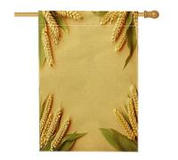 Bandiere autunnali per la casa del raccolto del grano, 71 x 101 cm, double face, per esterni, graziose colture autunnali in stile rustico verticale, bandiere per la casa, decorazione per il cortile