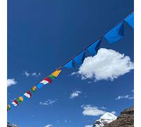 bandiere, bandiera, buddista, tibetano, bandiere, su, lungo, stringa