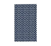 Bandiere bianche a pois blu scuro per la casa, 9 x 1,5 m, striscione di auguri con occhielli per interni ed esterni, decorazioni per la casa