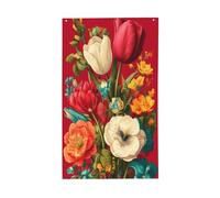 Bandiere bianche luminose in legno per casa da cortile, 0,9 x 1,5 m, striscione di auguri con occhielli per interni ed esterni, decorazioni per la casa