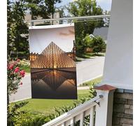 Bandiere bifacciali da giardino da 0,9 x 0,9 m Banner per esterni/interni Brezza Bandiere Museo del Louvre a Parigi Banner per giardino Casa Vacanze Decorazione da giardino Bandiera da giardino