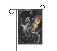 Bandiere blu e d'oro del cantiere del drago per il giardino banner di Halloween per la decorazione del patio 12x18 doppia faccia
