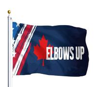 Bandiere canadesi "Elbows Up", 3x5, per esterni, Never 51 Apparel, bandiere, striscioni, bandiere, decorazioni da parete, per feste, popolari, 3x5