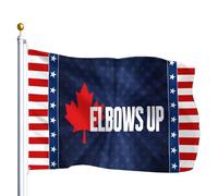 Bandiere canadesi "Elbows Up" per la stanza degli adolescenti, bandiere Never 51 Apparel, 3x5, novità per esterni, decorazione da parete per la festa.
