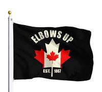 Bandiere canadesi "Elbows Up" per la stanza degli adolescenti, bandiere "Never 51 Apparel" per la stanza, arazzo fantastico per la decorazione di interni ed esterni per la festa