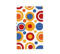 Bandiere circolari a pois 3 x 5 FT arte geometrica bandiera da giardino banner doppio lato per casa cortile esterno interno festa decorativa