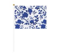 Bandiere classiche con motivo floreale francese, piccole bandiere tenute in mano, mini bandiere su bastone per feste, attività di squadra, parate, decorazione per vacanze, confezione da 10