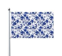 Bandiere classiche francesi con motivo floreale per casa da cortile, 0,9 x 1,5 m, striscione di auguri con occhielli per interni ed esterni, decorazioni per la casa