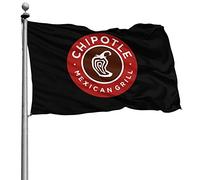 Bandiere classiche messicane Chipotle nere bandiere decorative di colore vivace per bandiera da parata 0,9 x 1,5 m