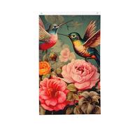 Bandiere colibrì 0,9 x 1,5 m bandiera da giardino peonia primavera bandiera bandiera doppia faccia per casa cortile esterno interno festa decorativa