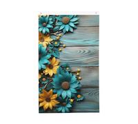 Bandiere color foglia di tè girasole 0,9 x 1,5 m vintage bordo di legno bandiera da giardino banner su entrambi i lati per casa cortile esterno interno festa decorativa