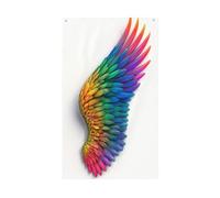 Bandiere colorate 3D arcobaleno per la casa, 9 x 1,5 m, striscione di auguri con occhielli per interni ed esterni, decorazioni per la casa