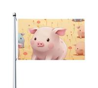 Bandiere colorate con animali carini per esterni, 0,9 x 1,5 m, bandiera stagionale da giardino con occhielli bandiera esterna per decorazioni per la casa sfondo fotografico