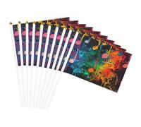 Bandiere colorate con note musicali stampate bandiere versatili matrimonio compleanno vacanza sport decorazione parata spettacolo